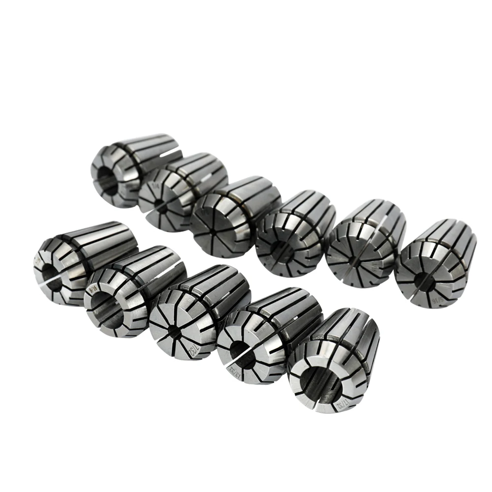

Hot New 11pcs Precision Spring Collet Set Professional Chuck Collets for CNC Workholding Engraving and Milling Lathe Accessories