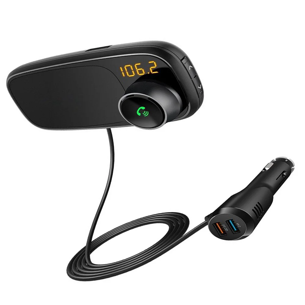 T16 Магнитный Кронштейн Автомобильный Bluetooth передатчик музыкальный плеер QC3.0 Быстрая зарядка абсолютно и высококачественный