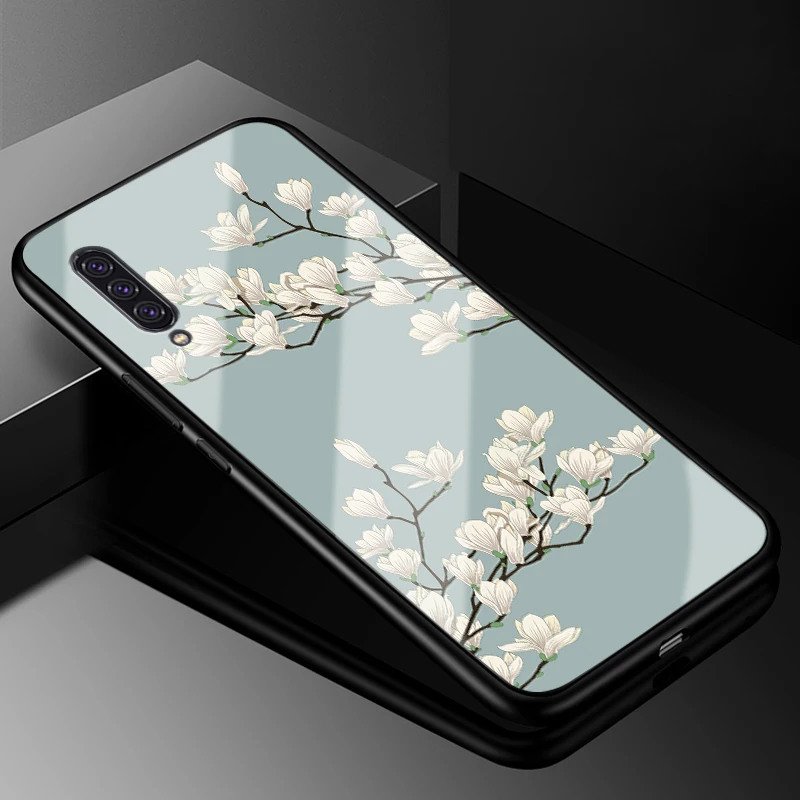 Для samsung A90 5G чехол 6,7 ''закаленное стекло с рисунком Жесткий Чехол для задней панели телефона s для samsung Galaxy A90 5G A 90 силиконовый бампер - Цвет: 25