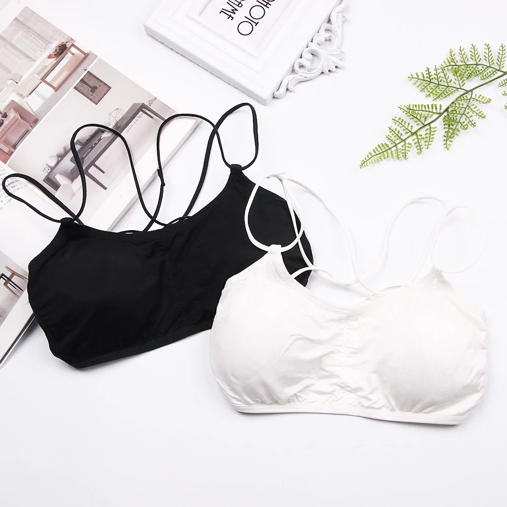 Бюстгальтер женский х/б с V-образным вырезом и открытой спиной | Женская одежда