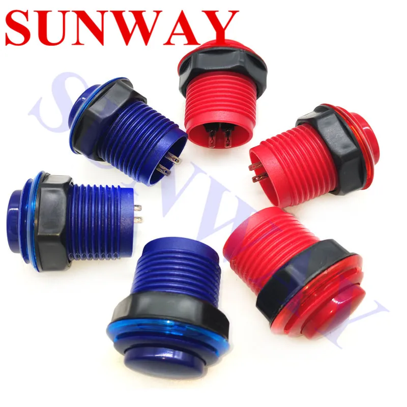 

6Pcs/Lot Arcade Push Button with Translucent RIM & Built-in Microswitch For Arcade game console / JAMMA arcade machine