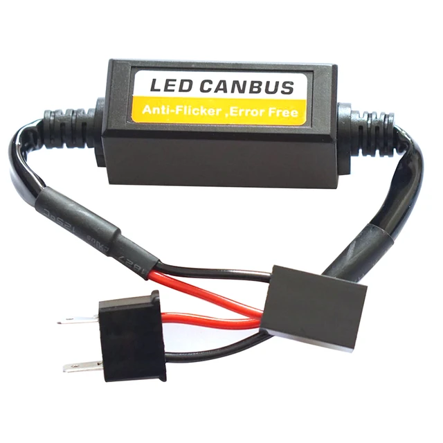 1 Paire de Décodeur LED, Décodeur de Phare LED de Voiture Radio Audio  Anti-interférence Filtre Annuleur D'erreur pour H7