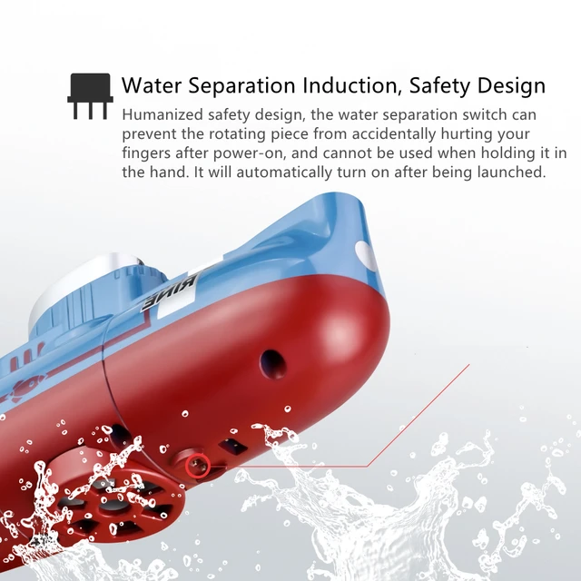Simulation Micro Wireless Remote Control Submarine Hover In Water Water Separation Induction 25Mins Endurance Waterproof RC Toy 4