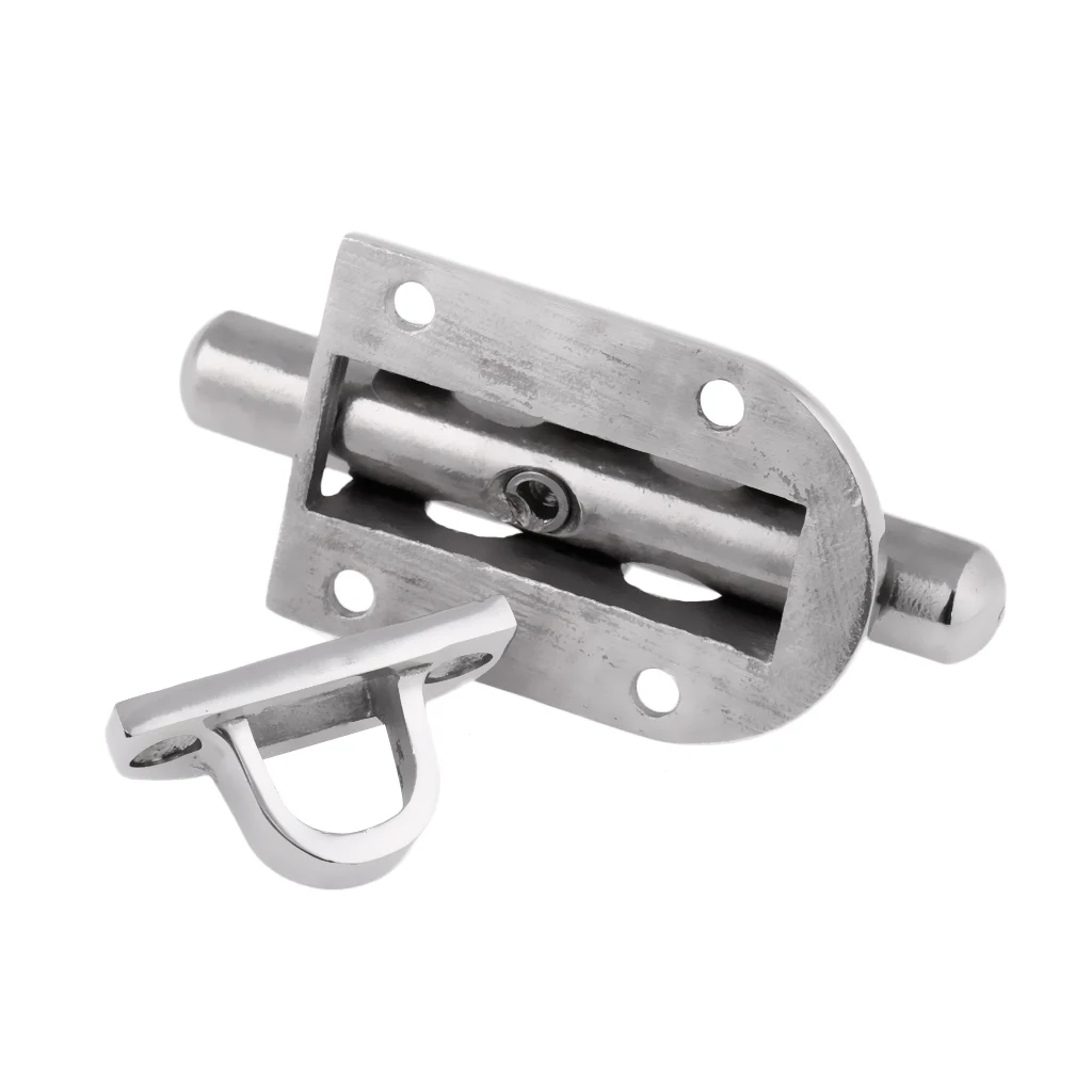 316 Stainless Steel Marine Boat Barrel Slide Bolt Cabinet Hardware Door Hatch Latch Lock for Sailing Yatch (Silver)