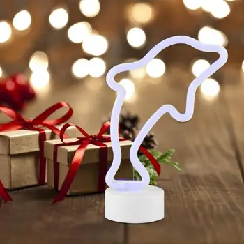 

Dolphin Shaped LED Neon Light Waterproof Small Neon Sign Night Light Lamp for Room Decor