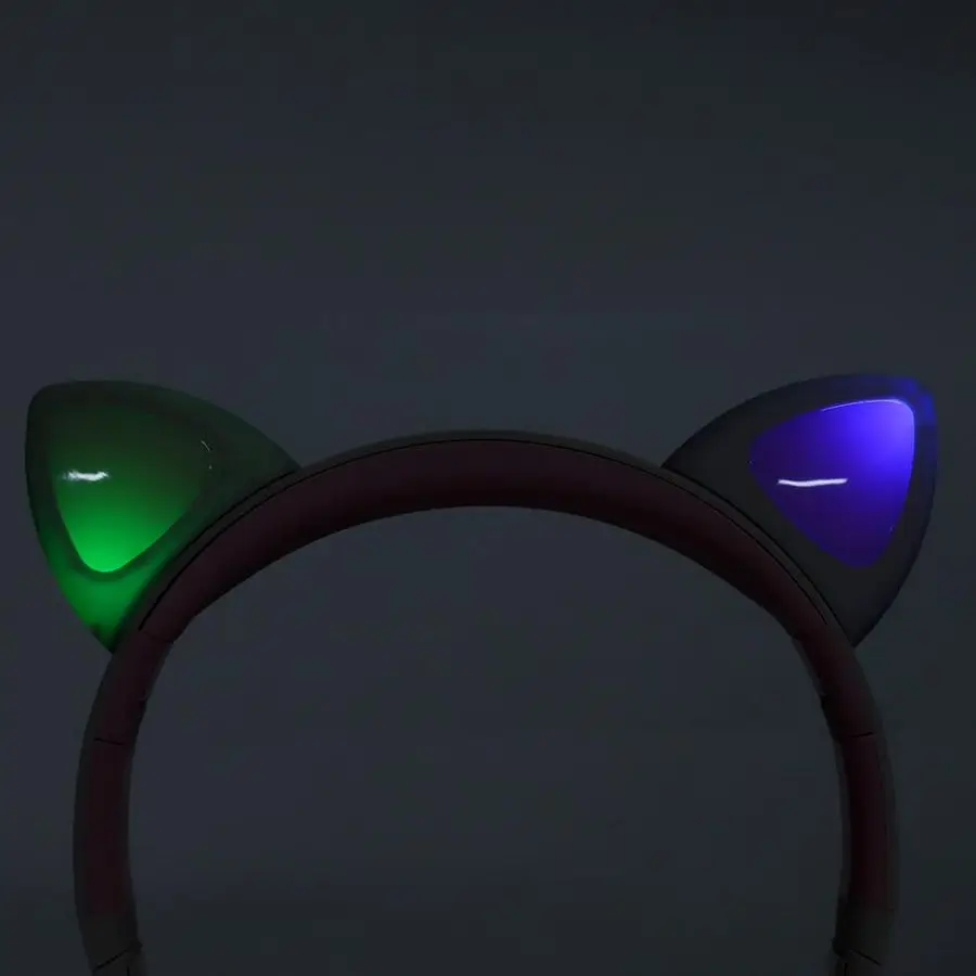 Cat Ear Bluetooth 5 0 Headphones LED Noise Cancelling Young People Kids Cute Headset Support Memory Card auriculares