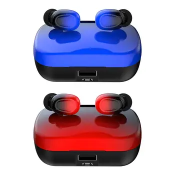 

TWS Wireless Bluetooth 5.0 Headphones With 1500mAh Charging Bin Binaural True Wireless Headset With Power Supply Display