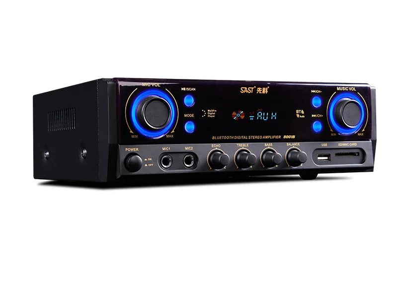 SA-ST 8001B усилитель 2,0 канальный 150 Вт/hifi Bluetooth USB/SD без потерь декодирование домашний KTV усилитель