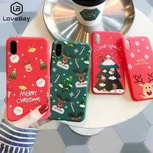 Lovebay мультяшный чехол для телефона с рождественским рисунком для iPhone 11, 7, 8, 6, 6S Plus, мягкий чехол с Санта Клаусом для iPhone XR, X, Xs, 11Pro, Max, милая задняя панель