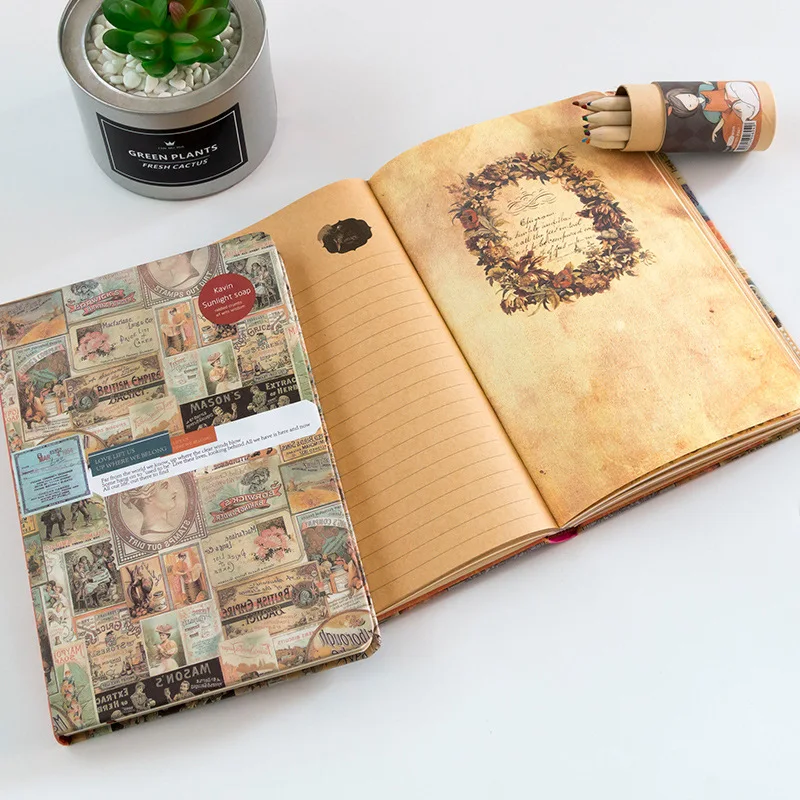 

32k Hardcover Travel Diary Notebook Agenda 2020 Office Stationery New Latest Gift Vintage Diary Colorful Notes Inside Pages Gift