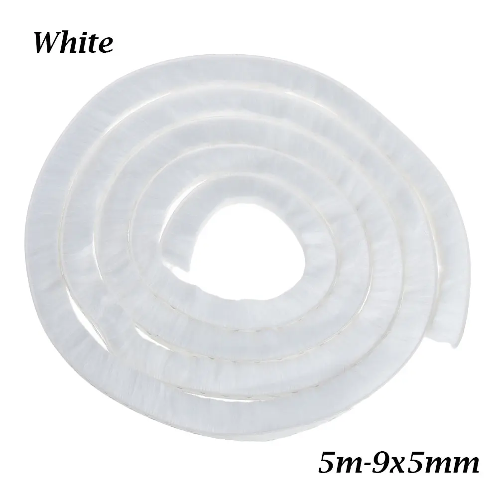 5m 9X5mm white 3/5 м Длина самоклеющиеся осадки Excluder щетка двери и окна ворс герметик уплотнитель пленка двери погода ветрозащитный полосы - Цвет: 5m 9X5mm white