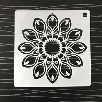 

48pcs/set Mandala Stencils DIY Painting Scrapbook Coloring Embossing Album Decor