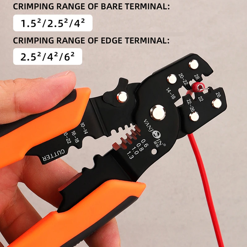 Vanjoin Wire Stripper Crimping Pliers Electrician Tools Alicate Multifuncional Wire Cutter Terminal Tubular Crimper Hand Tools