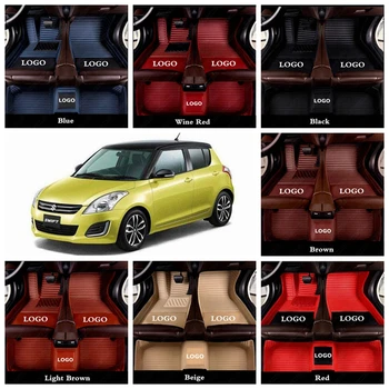 

Luxury Leather Cars Foot Mats for Suzuki IGNIS Jimny Grand Vitara Sx4 Swift Kizashi Custom Leather Car Floor Mat Rug Auto Carpet