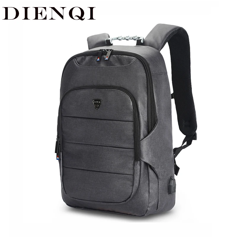 

DIENQI Men's Fashion Backpack Schoolbag For Teenagers USB Quick Charge 15.6 Laptop Backpack Anti Theft Back Lightweight Backpack