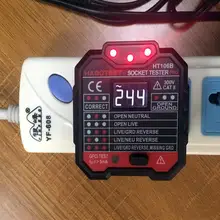 SOLLED Socket Tester Voltage Test Socket Detector EU Plug Ground Zero Line Plug Polarity Phase Check the new plug in the whole copper waterproof floor socket ground socket damping buffer audio and video to plug