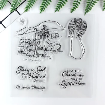 

14*14 God Fairy Transparent Clear Stamps Seal For DIY Scrapbooking Rubber Stamp Sentiment Photo Album Card Making