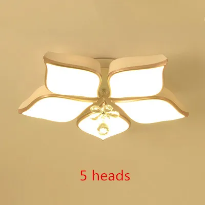 5 heads Хрустальные современные светодиодные потолочные лампы, Хрустальные лепестки цветов, потолочный светильник для гостиной, спальни, 110 В, 220 В, lustre lamparas, светильники - Цвет корпуса: 5 heads