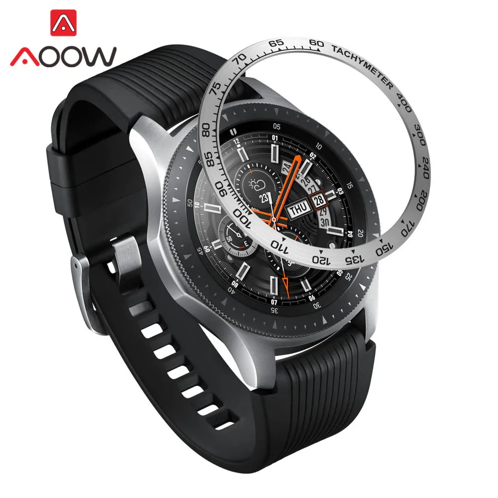 Ободок для часов для samsung gear S3 Frontier Galaxy Watch 42 мм 46 мм клейкая Защитная крышка кольцо из нержавеющей стали - Цвет ремешка: F-Silver
