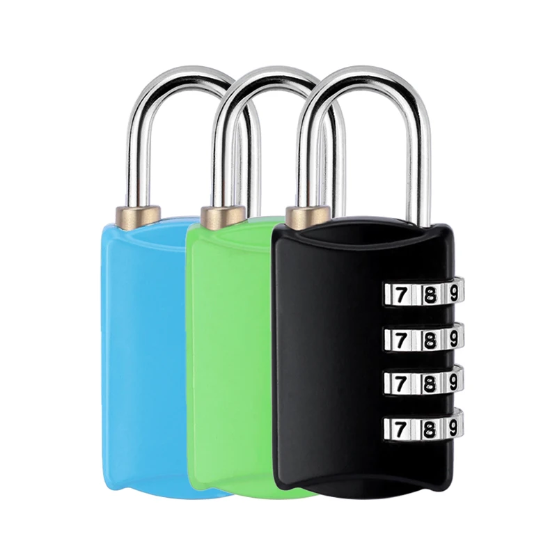 4 Digit Combination Lock Locker Padlock for Luggage Suitcase Gym Cabinet Lock 