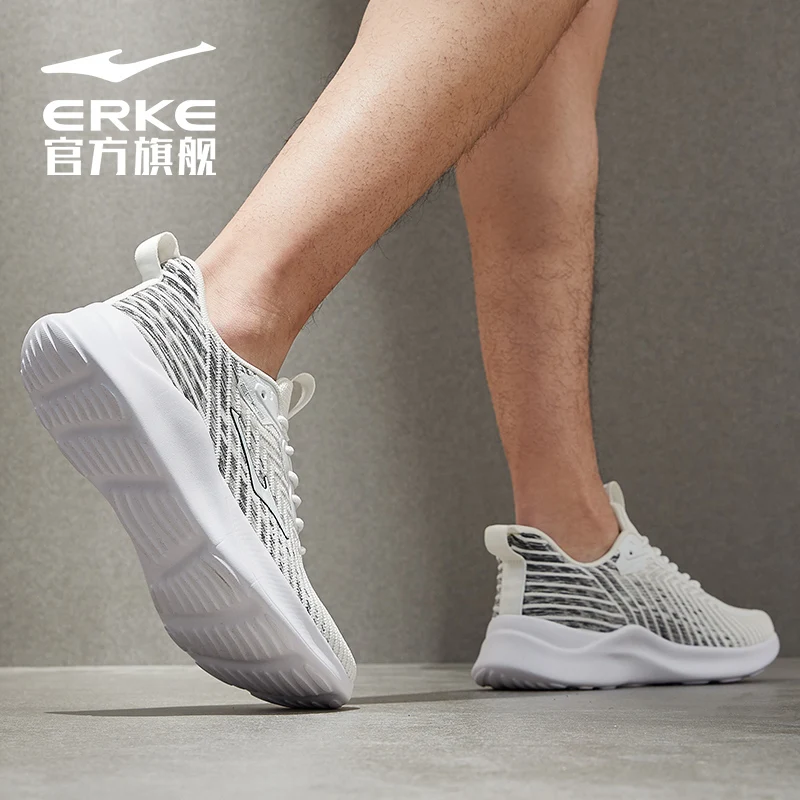 Erke Men's Running Shoes 2021 Spring New Anti Slip Wear Resistant