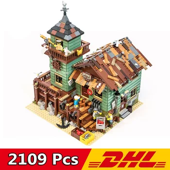 

21310 16050 2109pcs The Old Fishing Gear Store Building Kits City Street MOC Series Building Blocks Bricks