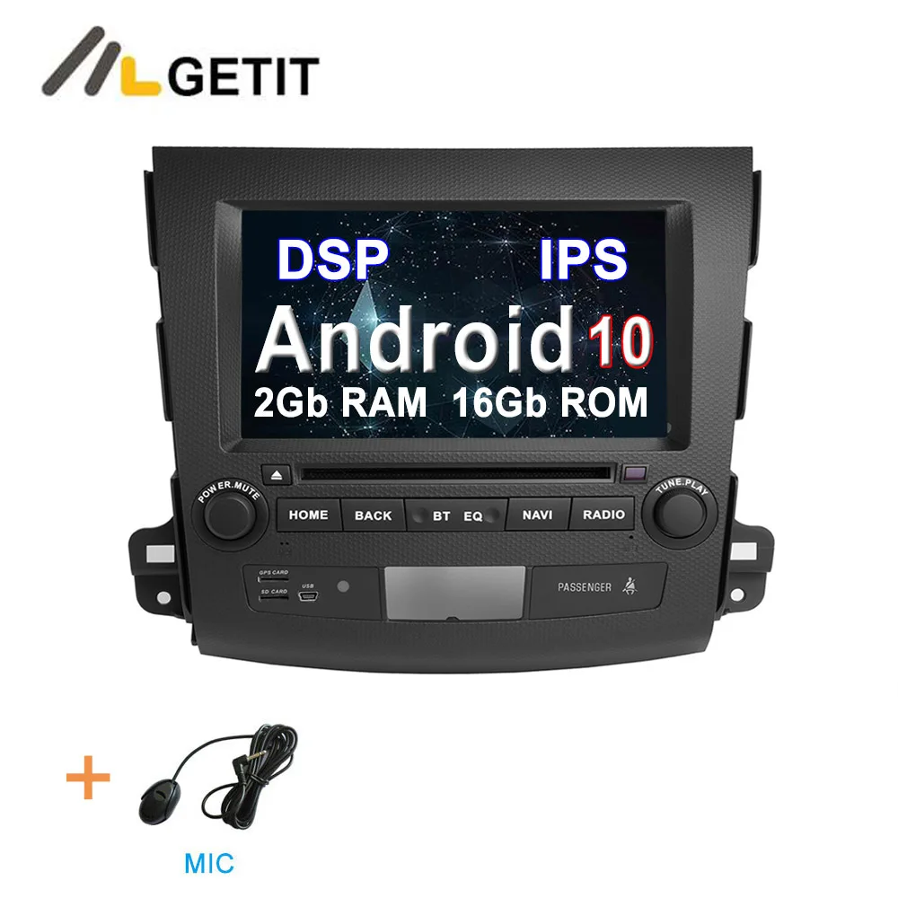 64G ips DSP Android 10 Автомобильный DVD стерео плеер gps для Mitsubishi Outlander 2007-2012 с wifi BT - Цвет: 2G-RAM 16G-ROM DSP