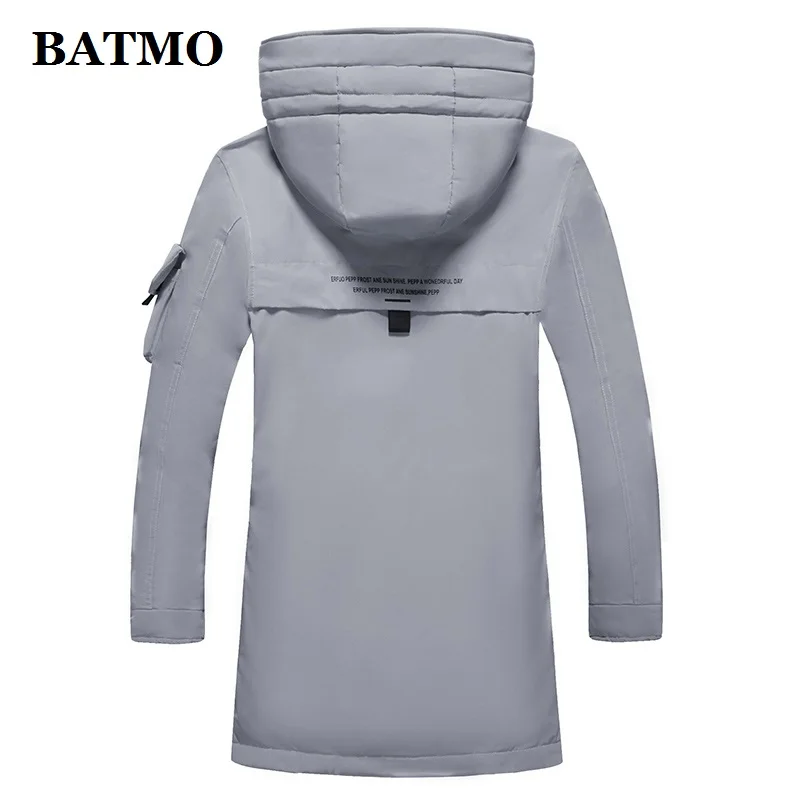 BATMO Новое поступление зимние белые куртки с капюшоном на утином пуху мужские зимние теплые куртки с капюшоном Большие размеры 1985