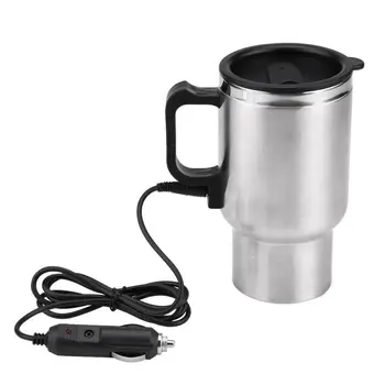 

12V Car Electric Kettle 500ML Stainless Steel Heating Kettle Mug Vehicle Heating Cup Car Kettle For Travel Heating Water Bottles