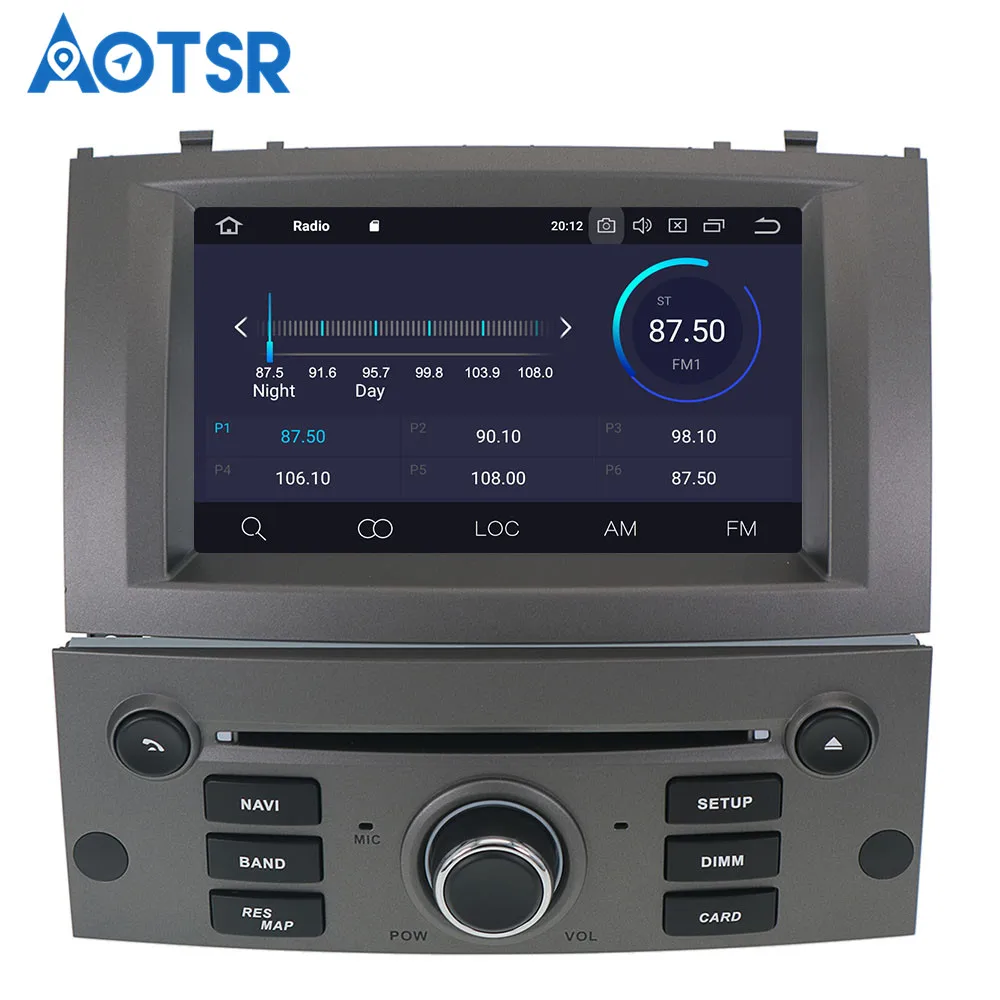 Perfect Android 9.0 Car DVD Player GPS Navigation For Peugeot 407 2004-2010 Head unit multimedia player radio tape recorder auto stereo 3