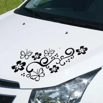 

Hot 2Pcs Waterproof Universal Flower and Butterfly Car Body Sticker PVC for Auto Truck 47cm X 25cm