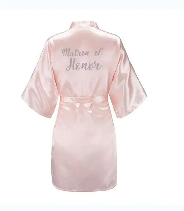 dark pink robe silver letter kimono satin pajamas wedding robe bridesmaid sister mother of the bride robes women sleepwear bride robes sleepwear pajamas