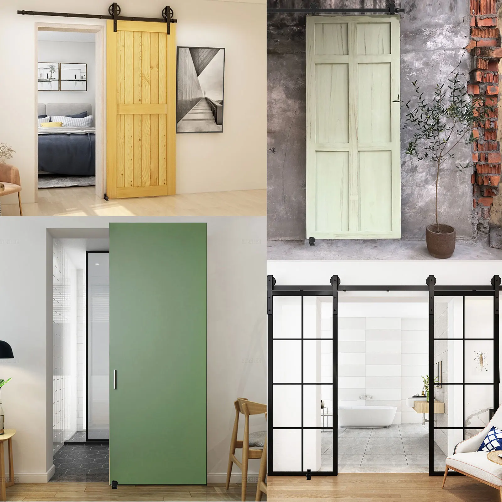 Heavy Duty Floor Guide Flush Bottom Design Sliding Barn Door Floor Guide with Adjustable Roller Wall System sliding barn door guide