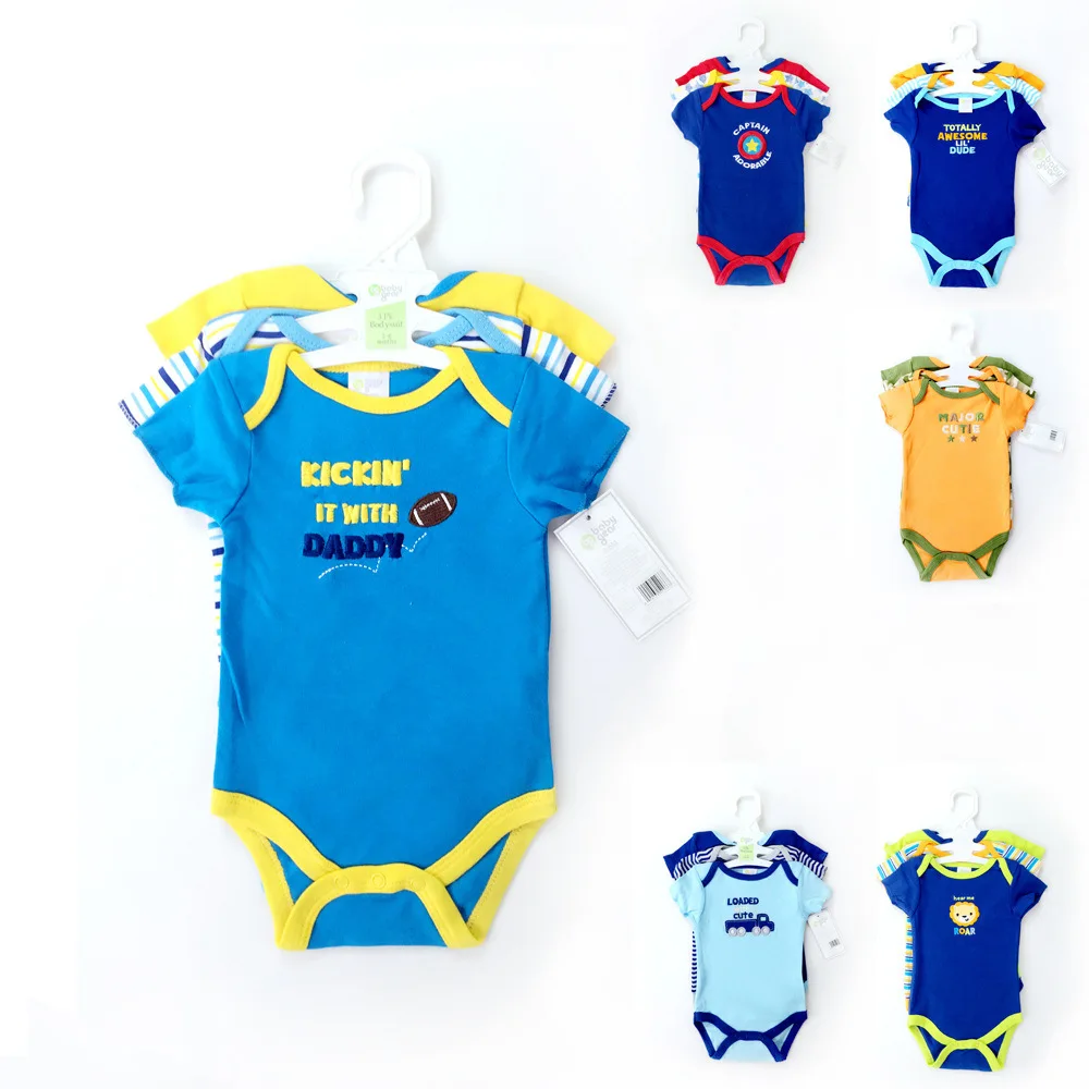 Комбинезон BABY'S, комплект из двух предметов, INS Onesie, с коротким рукавом и вышивкой треугольный конверт сдельник для ребенка, Горячая партия