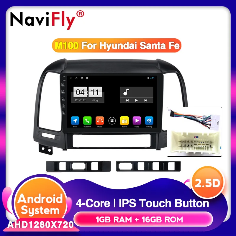 Android 10,0 DSP ips экран Автомобильный мультимедийный плеер для HYUNDAI SANTA FE 2005-2012 gps навигация с 4G LTE wifi BT USB без DVD