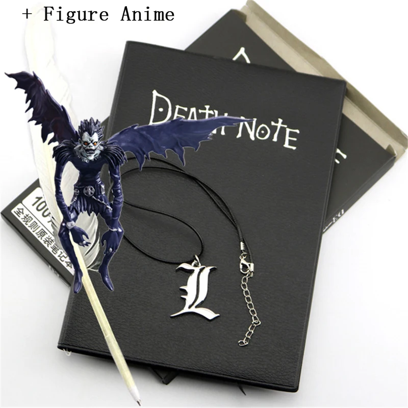 Набор из аниме Death Note блокнот А5 кожи перо и ожерелье подарочный набор D40|Записные