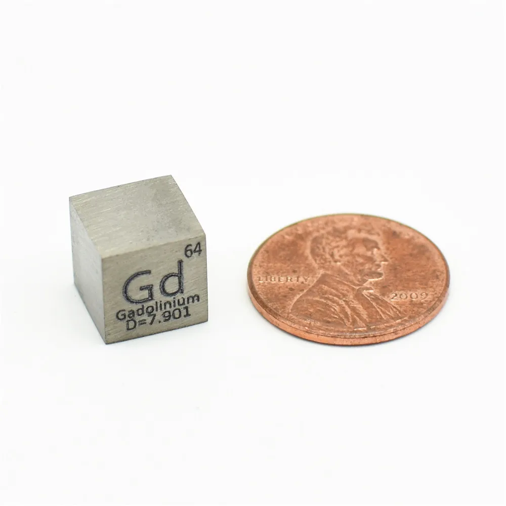 

Gadolinium Rare Earth Metals Cycle Phenotype Cube 99.99% High Purity Gd 10mm Cube Distillation Gadolinium Crystal
