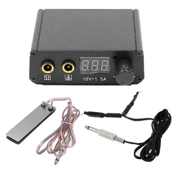 

Newest Tattoo Power Supply Professional LCD with Tattoo Foot Pedal Switch For Tattoo Machine Supplies tattoo artistFree Shipping
