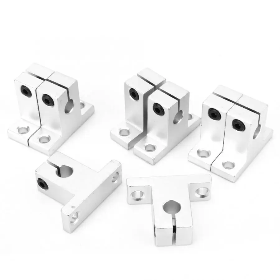 

8Pcs SK8 Bearing Aluminum Alloy CNC Linear Rail Shaft Guide Support Stand Rail Shaft Guide Support