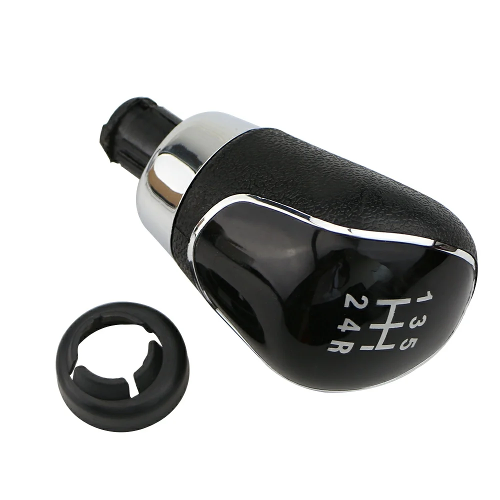 Black 5 Speed 5 скоростная ручка переключения рулевого механизма автомобиля головка глянцевый блеск матовый переключения передач для Ford Focus 2 3 MK2 MK3 2005-2011 C-Max Kuga Fiesta S-max - Название цвета: Black 5 Speed