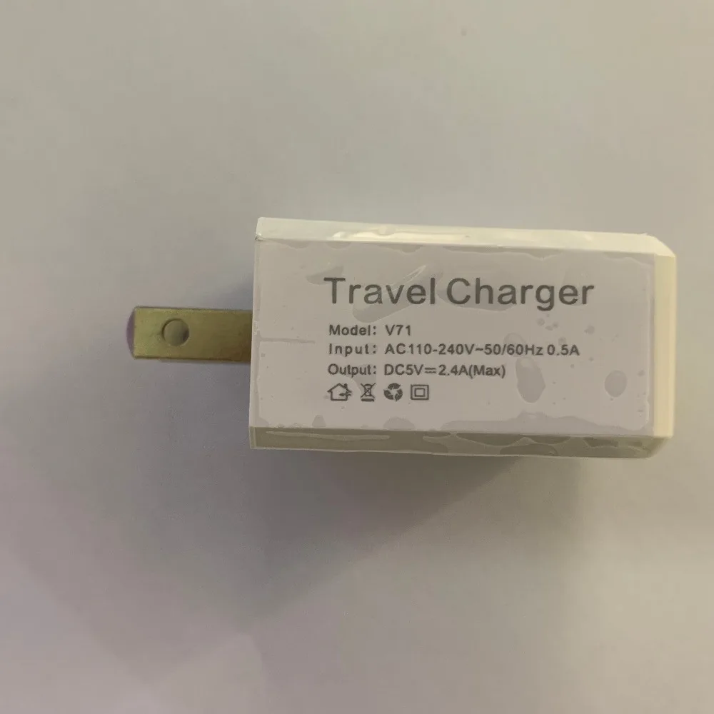 100 шт Универсальный 5V 2.4A США штекер USB зарядное устройство Быстрая Зарядка адаптер для iPhone samsung мобильного телефона