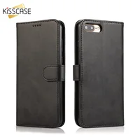 Kisscase Флип кожаный чехол для iPhone 5 5S SE 6 6S 7 Plus слота карты случай Стенд Бумажник Обложка для iPhone 7 6 5 se чехол книжка на айфон 7 чехол книжка на айфон 6 чехол книжка на айфон 6s чехол книжка на айфон 5s - изображение