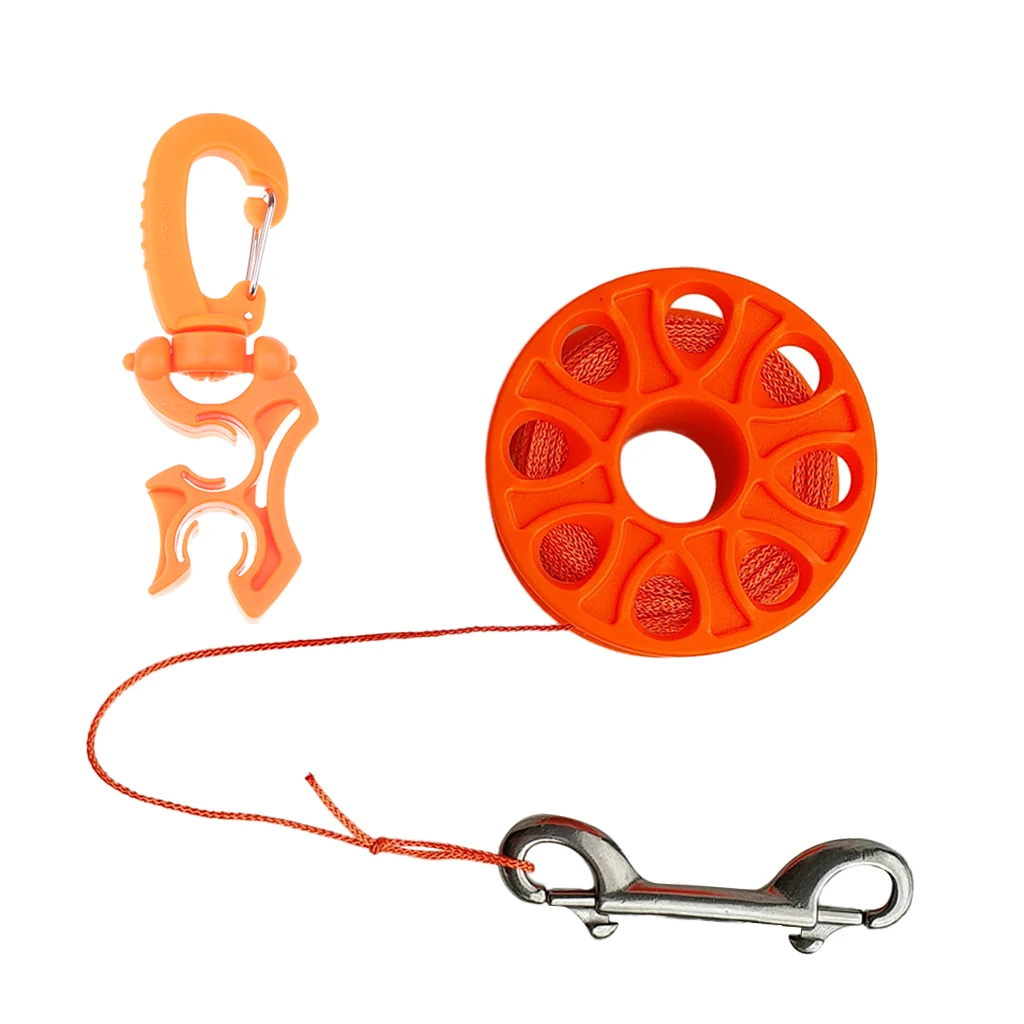 High Visibility Scuba Diving Finger Reel Spool +Dive 2 Hose Regulator Holder Diving Double Hose Holder Diving Finger Spool