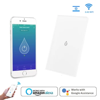 

switch water heater intelligent life application Tuya glass remote control panel Amazon Alexa echo Google home voice control