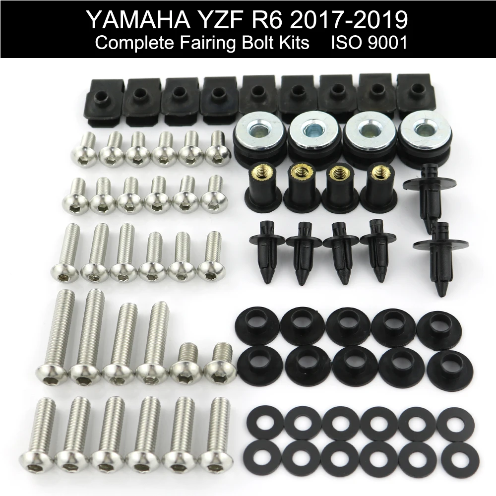 FSM Screws Hardware Fairing Bolt Kit Fit for YAMAHA YZF R6 2006-2007 06 07 f01 FSM Screws Hardware Fairing Bolt Kit Fit for YAMAHA YZF R6 2006-2007 06 07 f01