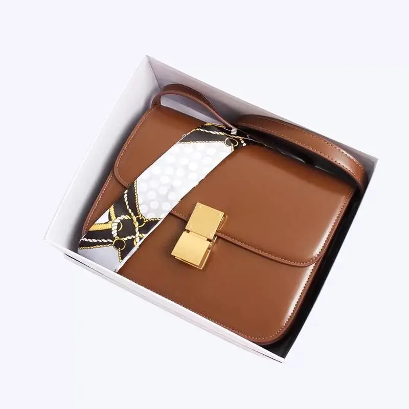 Bag Female New Famous Designer Diagonal Retro Tofu Bag High Quality Lock Small Square Bag Women Purse and Handbags