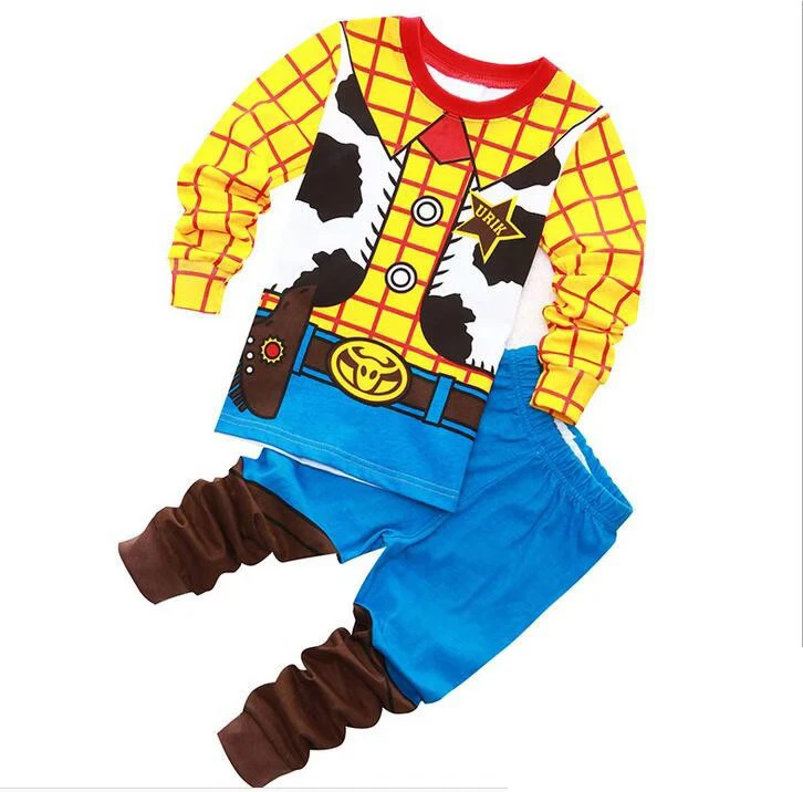 Детская одежда для мальчиков и девочек, пижамный комплект из хлопка, коллекция года, осенне-зимняя Рождественская Детская одежда для сна комплект из 2 предметов, Топы+ штаны, детская одежда, пижамы - Цвет: KT0014