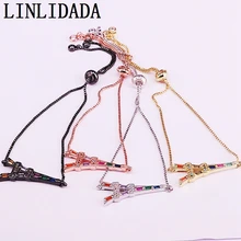 8 шт. Радуга Мода Красочные CZ цирконий башня браслеты для женщин Девушка Элегантный CZ сборка украшения подарки