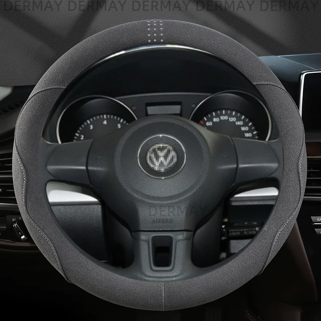 DERMAY Wildleder Auto Lenkrad Abdeckung Aus Echtem Leder Kuh für Volkswagen VW  Passat B1 B2 B3 B5 B6 B7 B8 magotan Auto Accesorios - AliExpress