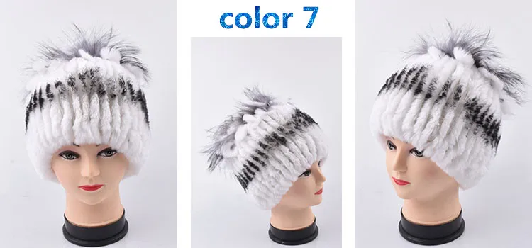 winter hat knit hats for rex rabbit hat with fox fur flower top free size casual women's hat russian fur cap